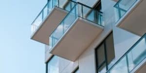 low angle photo of balconies