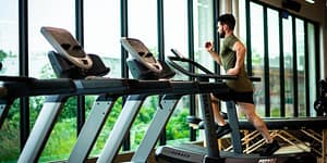 an on treadmill