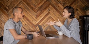 young diverse colleagues working remotely together
