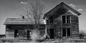 photo of grayscale house