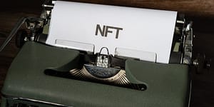 nft word on a paper