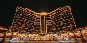 photo of high rise building during night